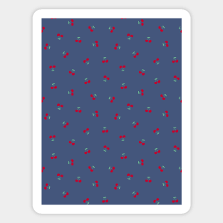 Cherry Pattern, Blue Magnet